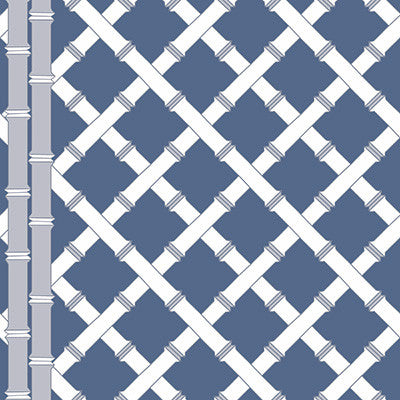Trellis Azul/Blanco by Gaston Y Daniela Designer Wallcovering