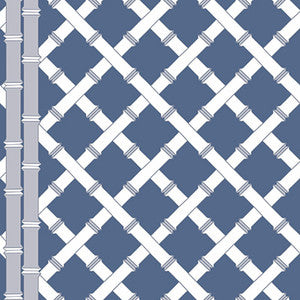 Trellis Azul/Blanco by Gaston Y Daniela Designer Wallcovering