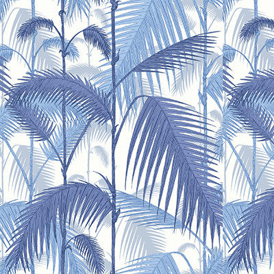 Palm Jungle Hyaci On Wht by Cole & Son Designer Fabric