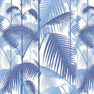 Palm Jungle Hyaci On Wht by Cole & Son Designer Fabric
