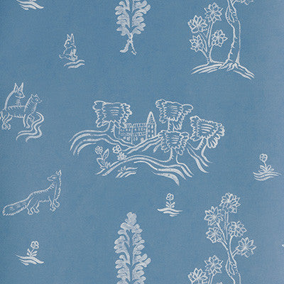 Wychwood Happy Blue by Kravet Couture Designer Wallcovering