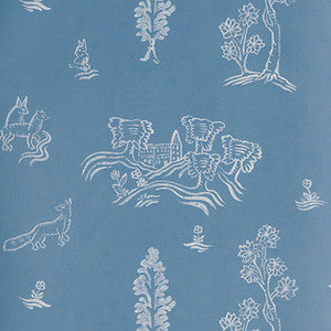 Wychwood Happy Blue by Kravet Couture Designer Wallcovering