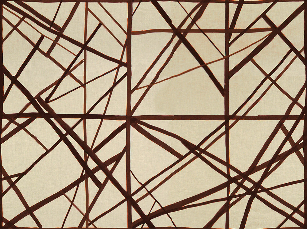 Channels Plum/Oatmeal by Lee Jofa Modern Designer Fabric