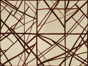 Channels Plum/Oatmeal by Lee Jofa Modern Designer Fabric