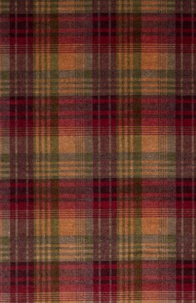 Velvet Ancient Tartan Plum by Mulberry Designer Fabric