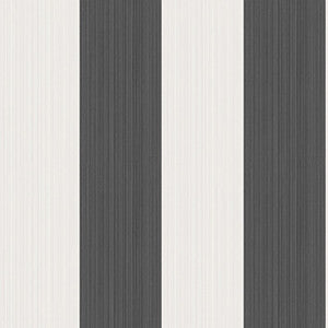 Jaspe Stripe Black + White by Cole & Son Designer Wallcovering