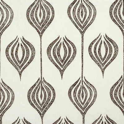 Tulip White/Chocolate by Groundworks Designer Fabric