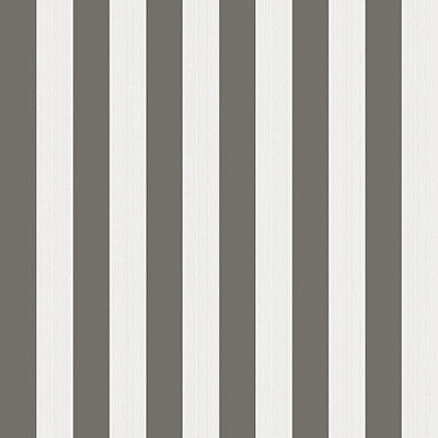 Regatta Stripe Black/White/Linen by Cole & Son Designer Wallcovering
