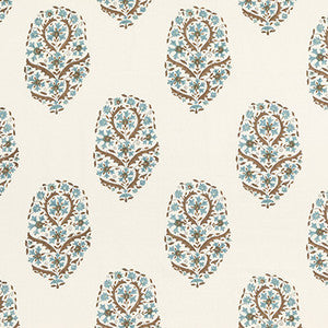 Aydon Teal by G P & J Baker Designer Fabric