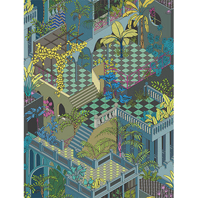 Miami Petrol Multi by Cole & Son Designer Fabric
