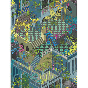 Miami Petrol Multi by Cole & Son Designer Fabric
