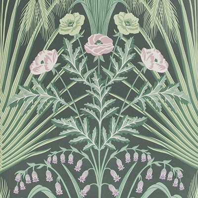 Bluebell Sage On Charcoal by Cole & Son Designer Wallcovering