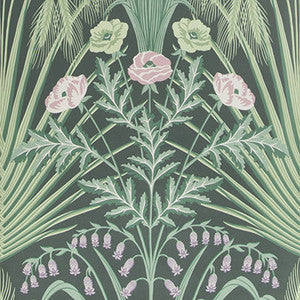 Bluebell Sage On Charcoal by Cole & Son Designer Wallcovering