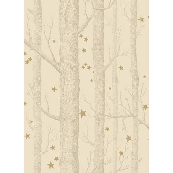 Woods & Stars Buff & Gold by Cole & Son Designer Wallcovering