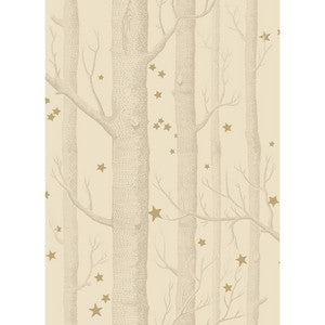 Woods & Stars Buff & Gold by Cole & Son Designer Wallcovering