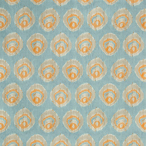 Monaco Print Aqua/Melon by Lee Jofa Designer Fabric