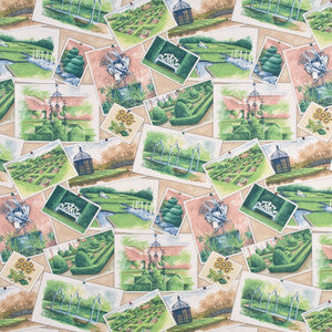 Opera Postcards Honey/Multi by Baker Lifestyle Designer Fabric