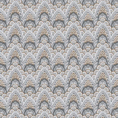Ganges Tabaco/Gris by Gaston Y Daniela Designer Fabric