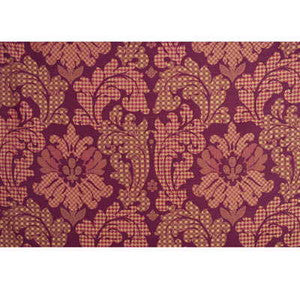 Patchwork Damask Silk Red/Gold by Mulberry Designer Fabric