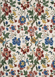 Persian Pomegranate Red/Green/Aqua by G P & J Baker Designer Fabric