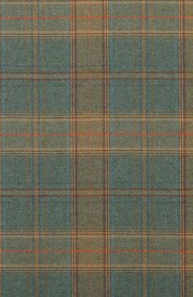 Shetland Plaid Teal by Mulberry Designer Fabric