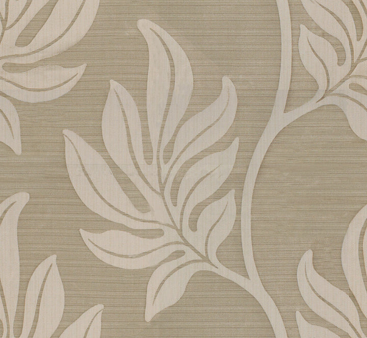 Leaf Strie Beige by Groundworks Designer Fabric