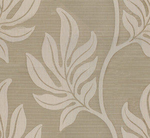 Leaf Strie Beige by Groundworks Designer Fabric