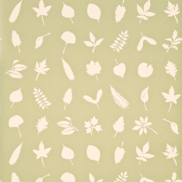 Tumbling Leaves Green by Baker Lifestyle Designer Wallcovering
