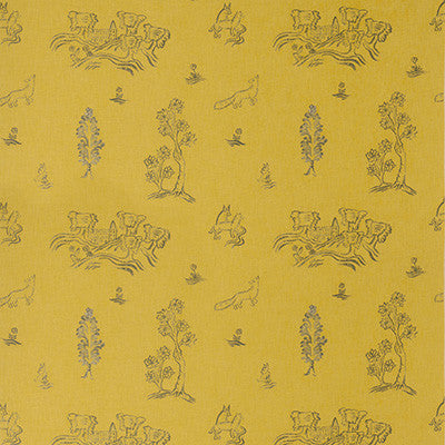 Friendly Folk Provencal Yellow by Kravet Couture Designer Fabric