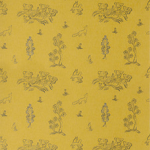 Friendly Folk Provencal Yellow by Kravet Couture Designer Fabric