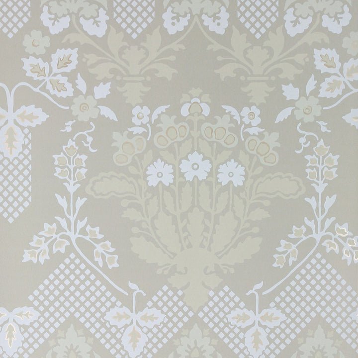 Drummond Damask Stone by Lee Jofa Modern Designer Wallcovering