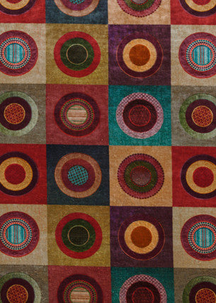 Dress Circle Velvet Red/Plum by Mulberry Designer Fabric