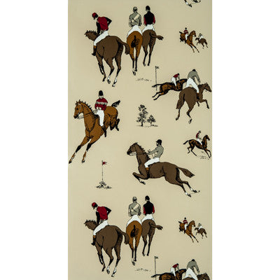 Hipodromo Crudo/Rojo by Gaston Y Daniela Designer Wallcovering