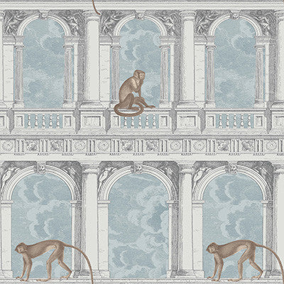 Procuratie Con Vista Stone & Powder Blue by Cole & Son Designer Wallcovering