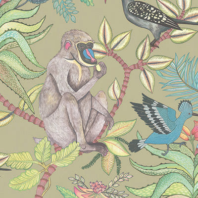 Savuti Khaki Multi by Cole & Son Designer Wallcovering