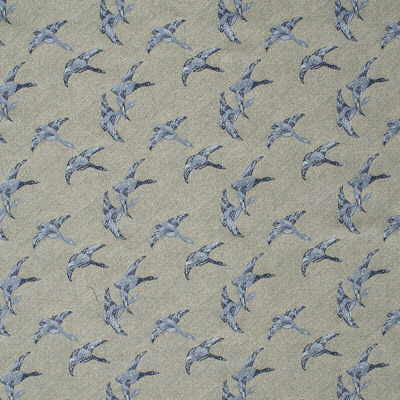 Mallards Blue by Mulberry Designer Fabric