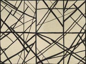 Channels Ebony/Ivory by Lee Jofa Modern Designer Fabric