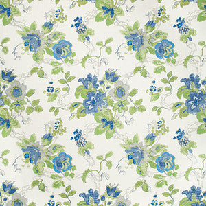 Parnham Cornflower/Lime by Lee Jofa Designer Fabric