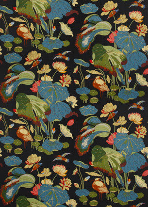 Nympheus - Linen Teal/Green by G P & J Baker Designer Fabric
