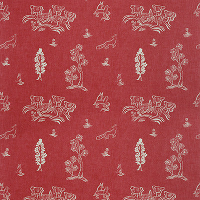 Friendly Folk Huntsman Red by Kravet Couture Designer Fabric