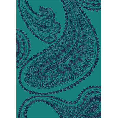 Rajapur Ink On Petrol by Cole & Son Designer Fabric