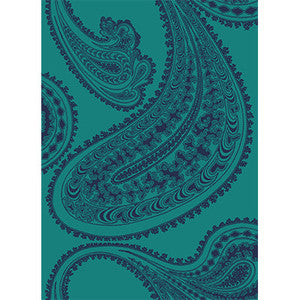 Rajapur Ink On Petrol by Cole & Son Designer Fabric