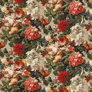 Floral Pompadour Spice by Mulberry Designer Fabric