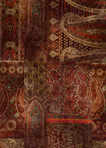 Lomond Velvet Red/Plum by Mulberry Designer Fabric