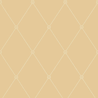 Large Georgian Rope Trellis Yellow by Cole & Son Designer Wallcovering