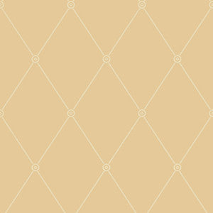 Large Georgian Rope Trellis Yellow by Cole & Son Designer Wallcovering