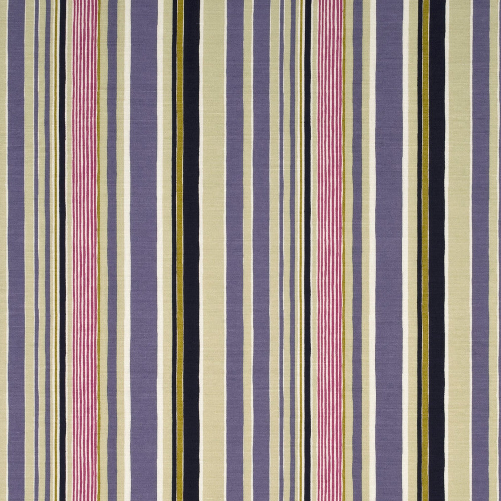 Mallow Stripe Damson/Mauve/Taupe by Baker Lifestyle Designer Fabric