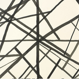 Channels Paper Ebony/Ivry by Groundworks Designer Wallcovering