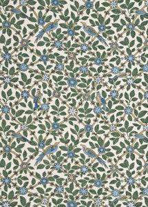 Bamboo Bird Aqua/Teal by G P & J Baker Designer Fabric