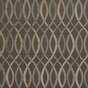 Infinity Taupe/Aqua by Groundworks Designer Fabric